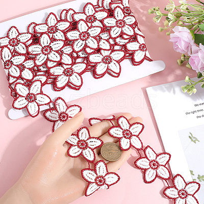 Flower Polyester Lace Trim Ribbon OCOR-WH20003-03A-03-1