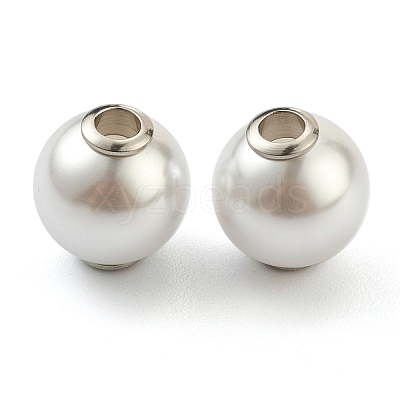 Plastic Imitation Pearl Beads STAS-Z009-01B-P-1