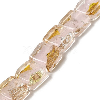 Handmade Gold Foil and Silver Foil Lampwork Beads FOIL-C001-01A-07-1