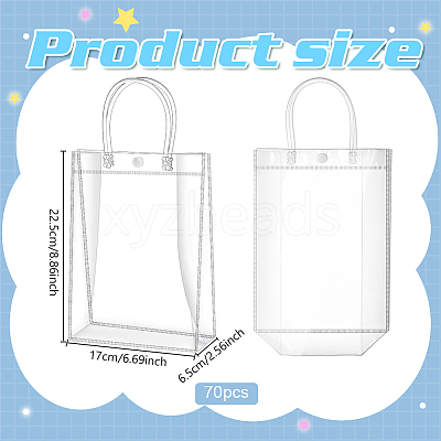 70Pcs PVC Gift Tote Bags ABAG-WA0001-06-1