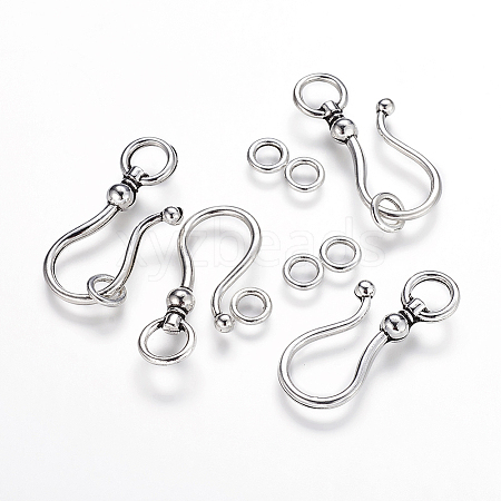Tibetan Style S Hook Clasps LS-LF5091Y-1