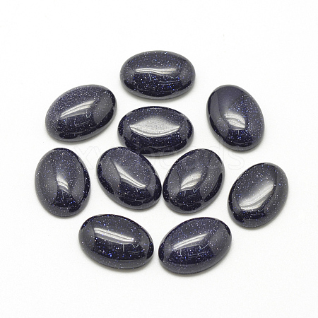 Synthetic Blue Goldstone Cabochons X-G-R415-14x10-34-1