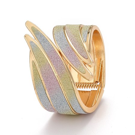 Sparkling Wing Wrap Cuff Bangle BJEW-K223-06KCG-01-1