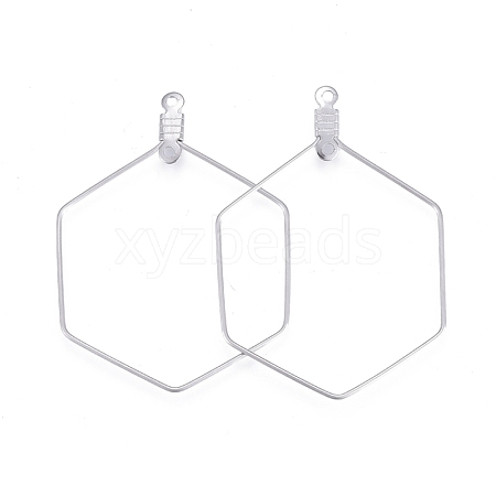 304 Stainless Steel Wire Pendants STAS-L238-075P-1