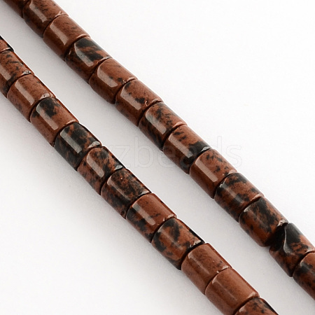 Natural Mahogany Obsidian Stone Bead Strands G-R187-11-1