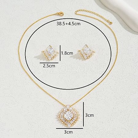 Luxury Micro-Inlaid Zircon Jewelry Set for Wedding Party Banquet. GM3936-1