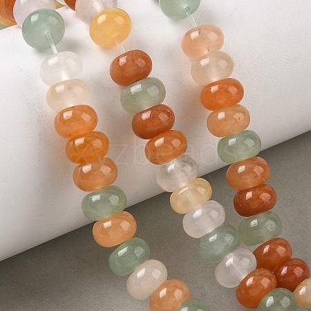 Natural Green Aventurine & Red Aventurine & Golden Silk Jade Beads Strands GG-CBA9281-A02-5x8mm-1