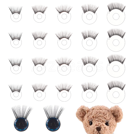   20pcs 5 style Acrylic Doll Eyelashes DOLL-PH0001-42-1