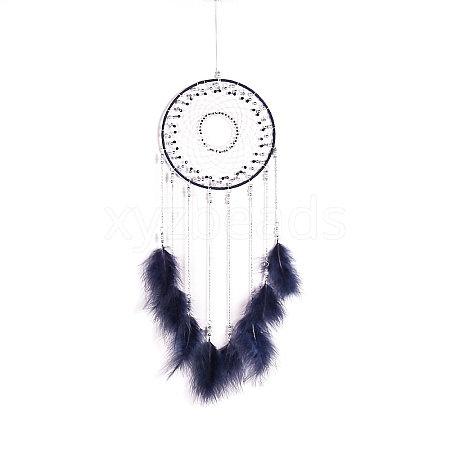 Woven Web/Net with Feather Wall Hanging Decorations PW-WG81593-01-1