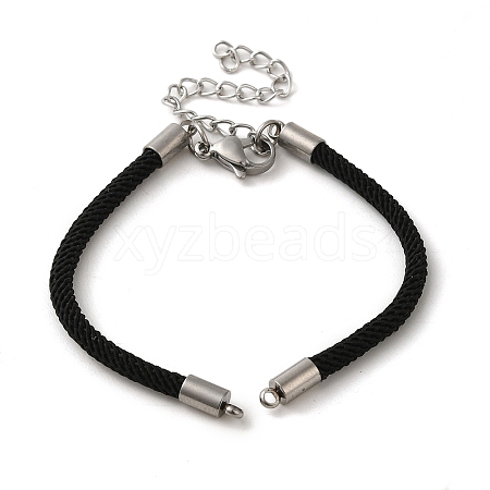 Milan Cord & 304 Stainless Steel Bracelets Making MAK-H004-01A-P01-1