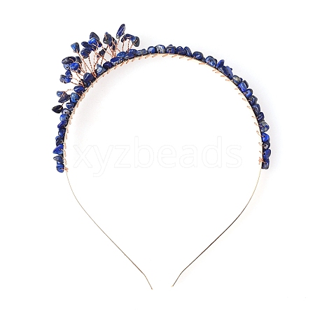 Lapis Lazuli with Metal Hair Bands PW-WG4CD56-01-1