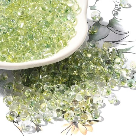 Transparent Baking Paint Glass Seed Beads SEED-P006-02B-09-1