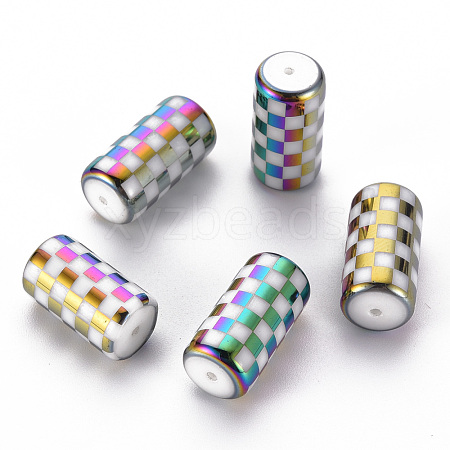 Electroplate Glass Beads EGLA-T009-23F-1