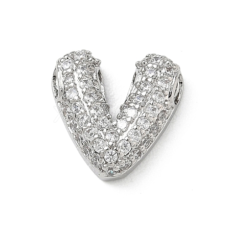 Brass Micro Pave Cubic Zirconia Pendants KK-A300-02P-V-1
