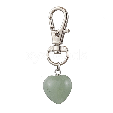 Natural Green Aventurine Pendant Decorations HJEW-JM02908-02-1