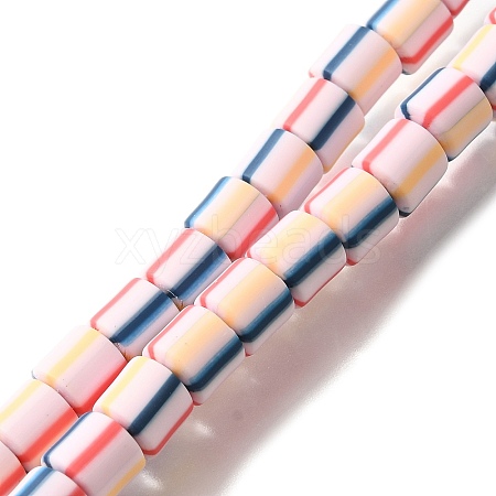 Polymer Clay Beads Strands CLAY-H006-01B-1