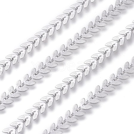 Non-Tarnish 3.28 Feet 304 Stainless Steel Cobs Chain X-CHS-P011-07P-1