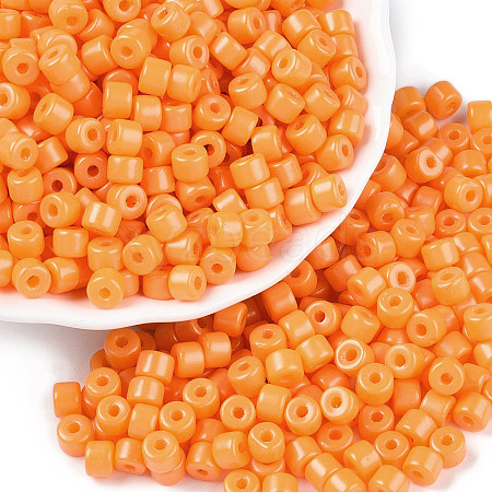 Opaque Baking Paint Glass Seed Beads SEED-T008-02F-1