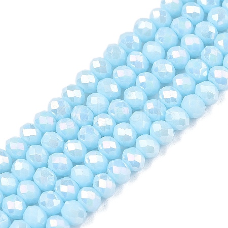 Electroplate Glass Beads Strands EGLA-A044-P3mm-B06-1