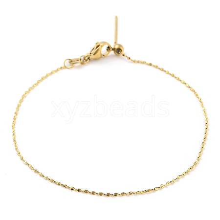 304 Stainless Steel Add a Bead Adjustable Chains Bracelets for Women BJEW-M307-01B-G-1