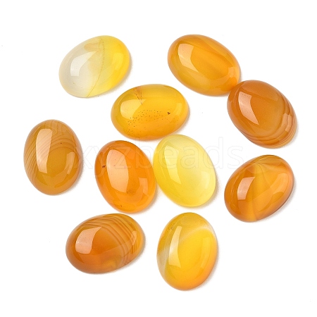 Natural Yellow Agate Cabochons G-G145-01B-61A-1