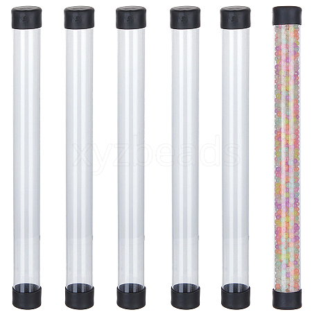 Transparent PVC Plastic Bead Storage Tubes AJEW-CY0002-92A-1