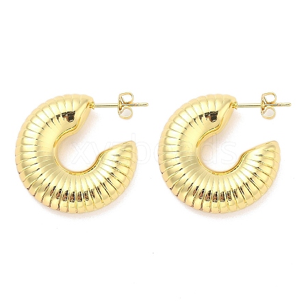 Brass Stud Earrings EJEW-M260-04G-1