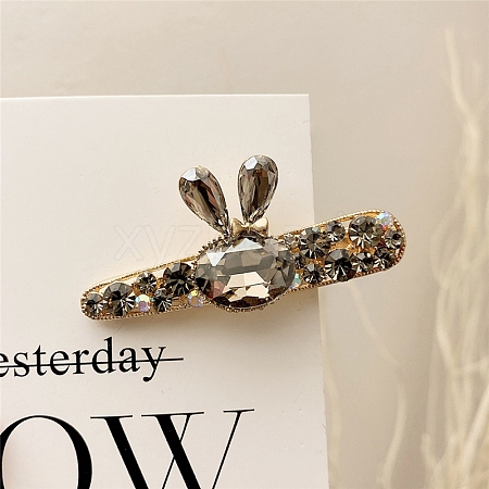 Alloy Rhinestone Alligator Hair Clips PW-WGD34E5-04-1