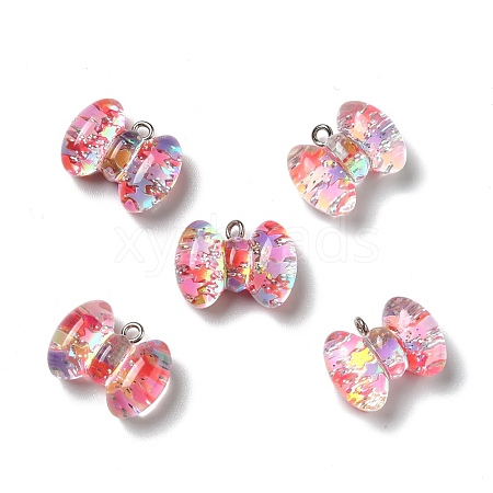 Transparent Resin Pendants RESI-D055-089P-1