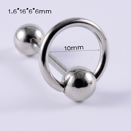 304 Stainless Steel Tongue Rings WG96350-03-1