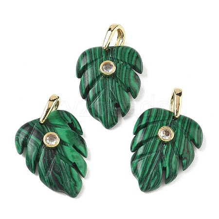 Synthetic Malachite Pendants GG-CBA105B-01B-G-1