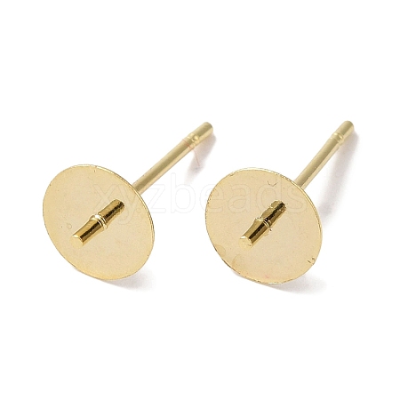 Brass Studs Earrings Finding KK-K383-02D-G-1