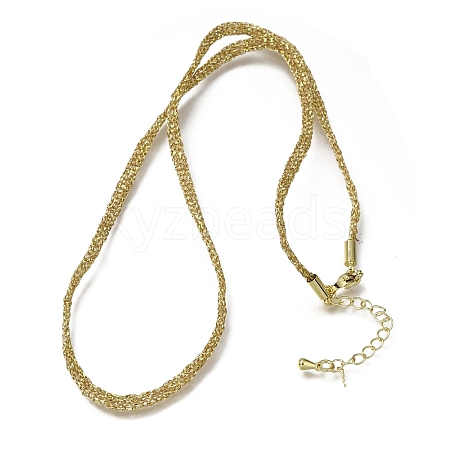 3.5MM Polyester Metallic Cord Braided Cord Necklace Making FB-CBAA152-01G-11-1