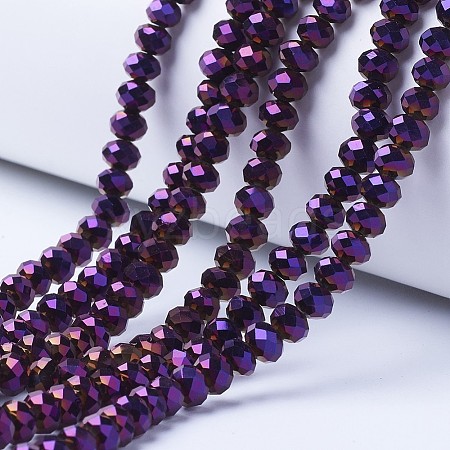 Electroplate Transparent Glass Beads Strands LS-EGLA-A034-T6mm-UA06-1