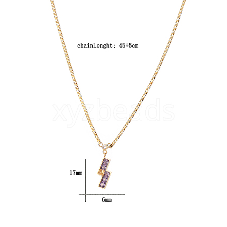 Cubic Zirconia Puzzle Pendant Necklaces VP6422-1-1