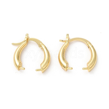 Brass Hoop Earring Findings KK-A182-01G-1