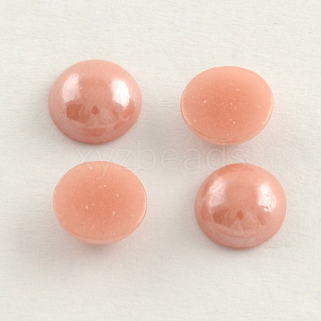 Pearlized Plated Opaque Glass Cabochons PORC-S801-3mm-03-1