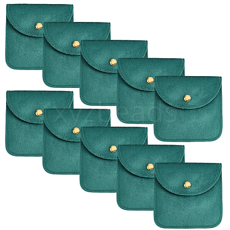 10Pcs Velvet Jewelry Storage Bags with Snap Button ABAG-HY0001-17A-1