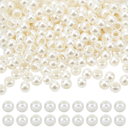 ABS Plastic Imitation Pearl European Beads SACR-NB0001-18B-1