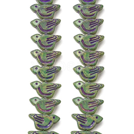 Painted Glass Beads Strands GLAA-Z021-19I-1