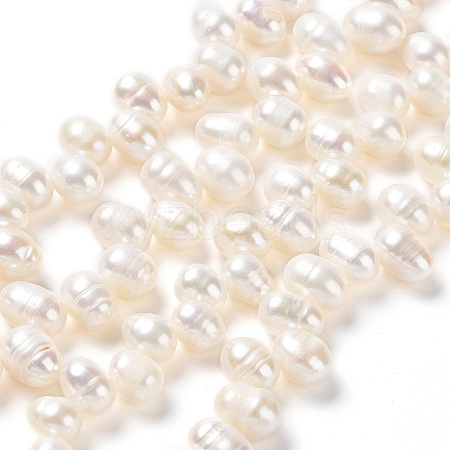 Natural Cultured Freshwater Pearl Beads Strands PEAR-J007-50-1