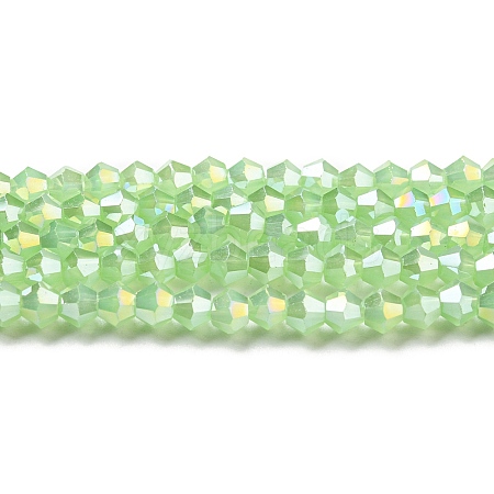 Imitation Jade Electroplate Glass Beads Strands EGLA-A039-J6mm-B01-1