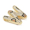 Brass Micro Pave Cubic Zirconia Pendants KK-Z108-02G-W-2