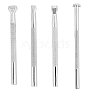 4Pcs 4 Styles DIY Alloy Leathercraft Stamps FIND-BBC0004-37-6