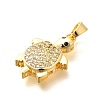 Brass Micro Pave Cubic Zirconia Pendants KK-G519-18G-06-2