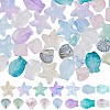 SUNNYCLUE 150Pcs 15 Style Transparent Spray Painted Glass Beads GLAA-SC0001-92-2