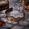 PU Leather & Alloy Headbands Hair Accessories for Women Girls OHAR-CL0001-03-3