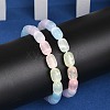 Dyed Natural Selenite Column Beaded Stretch Bracelets for Women BJEW-I312-05F-3