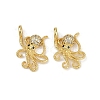 Brass Micro Pave Cubic Zirconia Pendants KK-C093-12G-1