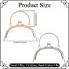 2Pcs 2 Colors Flower Iron Kiss Lock Purse Frame Handle PURS-CN0001-09-2
